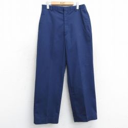 W32★古着 ミリタリー パンツ メンズ 90年代 90s USA製 紺 ネイビー 25feb15 中古 ボトムス ロング