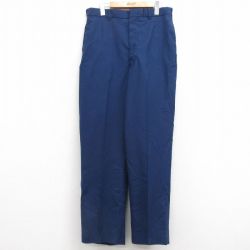 W32★古着 ミリタリー スラックス パンツ メンズ USA製 紺 ネイビー 25feb20 中古 ボトムス ロング