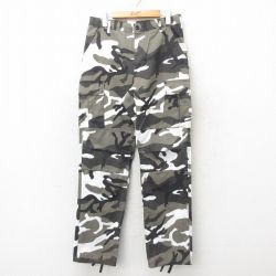 W31★古着 ミリタリー カーゴ パンツ メンズ シティカモ ベージュ他 カーキ 迷彩 25jun02 中古 ボトムス ロング