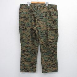 W42★古着 ミリタリー カーゴ パンツ メンズ デジタルカモ マーパットカモ 大きいサイズ 緑他 グリーン 迷彩 25sep29 中古 ボトムス ロング