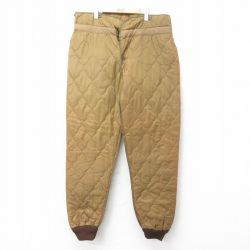 W40★古着 ミリタリー キルティング ライナー パンツ メンズ 90年代 90s M-85 大きいサイズ 茶他 25nov15