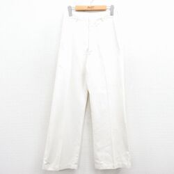 W29★古着 ビンテージ ミリタリー パンツ メンズ 70年代 70s フレア USA製 白【spe】 25dec15