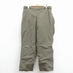 W35★古着 ミリタリー パンツ メンズ 80年代 80s ドイツ軍 サスペンダー付き 緑 26jan24