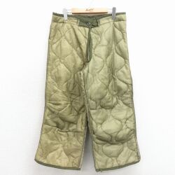【20%OFF】ミリタリー 70s ライナーパンツ リップストップ グリーン W32 | 古着