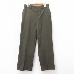 W32★古着 ミリタリー パンツ メンズ 00年代 00s ウール USA製 緑 26feb04