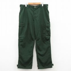 W35★古着 ミリタリー カーゴ パンツ メンズ 00年代 00s USA製 緑 26feb07