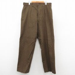 W35★古着 ビンテージ ミリタリー パンツ メンズ 60年代 60s フランス軍 M-52 ウール 茶系【spe】 26feb07