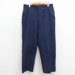 W34★古着 ビンテージ ミリタリー パンツ メンズ 70年代 70s USA製 濃紺 26mar30