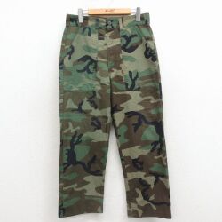80s ベイカーパンツ ウッドランドカモ グリーン迷彩 W31 | 古着