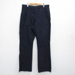 W37★古着 ビンテージ ミリタリー ベイカー パンツ メンズ 70年代 70s USネイビー ユーティリティ USA製 紺【spe】 26may14