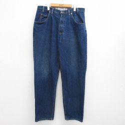 W36★古着 ビューグルボーイ ジーンズ メンズ 90年代 90s コットン 濃紺 ネイビー デニム 24may13 中古 ボトムス ジーパン Gパン ロング パンツ