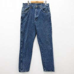 【30%OFF】W34★古着 ラングラー Wrangler ジーンズ メンズ 90年代 90s コットン USA製 紺 ネイビー デニム 24may21 中古 ボトムス ジーパン Gパン ロング パンツ