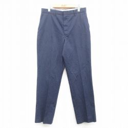 【30%OFF】W33★古着 ワーク パンツ メンズ 90年代 90s USA製 紺 ネイビー 24may23 中古 ボトムス ロング