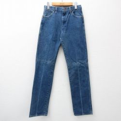 W29★古着 ラングラー Wrangler ジーンズ メンズ 90年代 90s コットン USA製 紺 ネイビー デニム 24jun22 中古 ボトムス ジーパン Gパン ロング パンツ