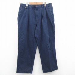 W38★古着 ドッカーズ パンツ メンズ コットン 紺 ネイビー 24sep06 中古 ボトムス ロング