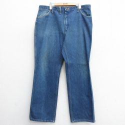 【30%OFF】W38★古着 ラングラー Wrangler ジーンズ メンズ 90年代 90s 紺 ネイビー デニム 24sep19 中古 ボトムス ジーパン Gパン ロング パンツ