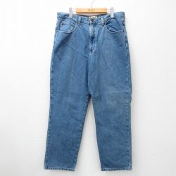 【30%OFF】W36★古着 エルエルビーン LLBEAN ジーンズ メンズ コットン 紺 ネイビー デニム 内側フランネル 24sep26 中古 ボトムス ジーパン Gパン ロング パンツ