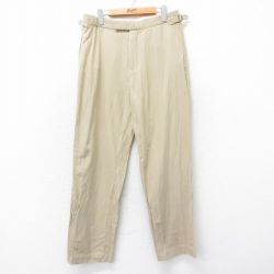 W35★古着 ラルフローレン Ralph Lauren ブランド スラックス パンツ メンズ 90年代 90s シルク ベージュ カーキ 【spe】 24sep30 24oct01 中古 ボトムス ロング