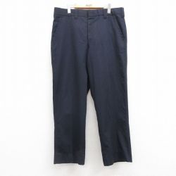 W37★古着 ディッキーズ Dickies ワーク パンツ メンズ 90年代 90s USA製 タロン 紺 ネイビー 24oct05 中古 ボトムス ロング