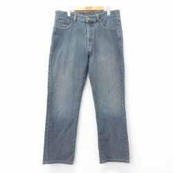 W36★古着 エルメネジルドゼニア ジーンズ メンズ イタリア製 紺 ネイビー デニム 24oct09 中古 ボトムス ジーパン Gパン ロング パンツ