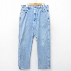 W36★古着 ラングラー Wrangler ジーンズ メンズ 00年代 00s 紺 ネイビー デニム 24oct23 中古 ボトムス ジーパン Gパン ロング パンツ