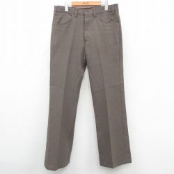 W35★古着 リーバイス Levis スラックス パンツ メンズ 80年代 80s タロン 茶 ブラウン 24nov01 中古 ボトムス ロング