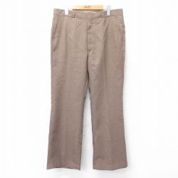 W36★古着 FARAH スラックス パンツ メンズ 80年代 80s ブーツカット フレア USA製 タロン 茶他 ブラウン チェック 24nov05 中古 ボトムス ロング