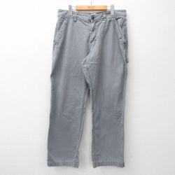 W35★古着 ペインター パンツ メンズ ダック地 コットン グレー 24nov05 中古 ボトムス ロング