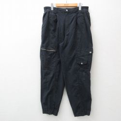 W34★古着 パンツ メンズ 90年代 90s 黒 ブラック 24nov05 中古 ボトムス ロング