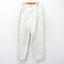 W36★古着 エルエルビーン LLBEAN パンツ メンズ 90年代 90s コットン 薄ベージュ カーキ 24nov06 中古 ボトムス ロング
