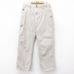 W33★古着 カーハート Carhartt ペインター パンツ メンズ コットン ベージュ カーキ 24nov06 中古 ボトムス ロング