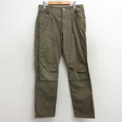 W32★古着 クール KUHL パンツ メンズ 濃緑系 グリーン 24nov06 中古 ボトムス ロング