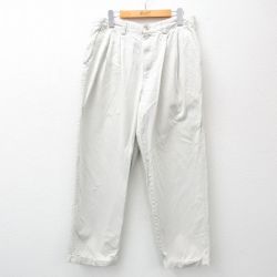 W33★古着 ギャップ GAP チノ パンツ チノパン メンズ 00年代 00s コットン 薄ベージュ カーキ 24nov07 中古 ボトムス ロング