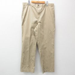 W37★古着 パンツ メンズ 90年代 90s ベージュ系 カーキ 24nov07 中古 ボトムス ロング
