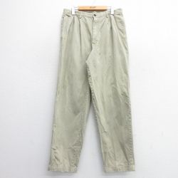 W34★古着 ギャップ GAP チノ パンツ チノパン メンズ 90年代 90s コットン ベージュ カーキ 24nov07 中古 ボトムス ロング