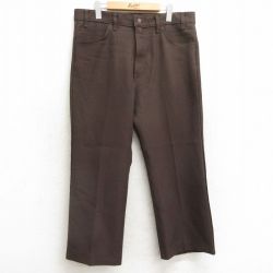 W36★古着 リーバイス Levis 517 パンツ メンズ 80年代 80s ブーツカット USA製 茶 ブラウン 24nov07 中古 ボトムス ロング