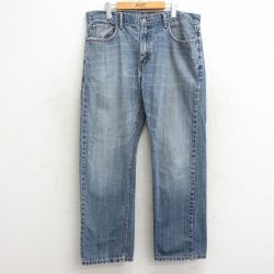 W36★古着 リーバイス Levis 559 ジーンズ メンズ ヒゲ コットン 紺 ネイビー デニム 24nov08 中古 ボトムス ジーパン Gパン ロング パンツ