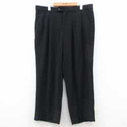 W38★古着 パンツ メンズ 黒 ブラック 24nov11 中古 ボトムス ロング