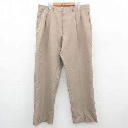 【50%OFF】W39★古着 スラックス パンツ メンズ 80年代 80s USA製 タロン ベージュ カーキ 24nov14 中古 ボトムス ロング