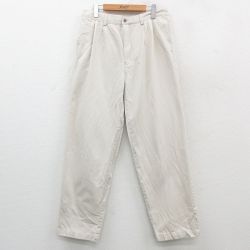 W33★古着 ギャップ GAP チノ パンツ チノパン メンズ 00年代 00s コットン 薄ベージュ カーキ 【spe】 24nov14 中古 ボトムス ロング