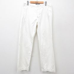 W35★古着 ラルフローレン Ralph Lauren ブランド パンツ メンズ 90年代 90s 白 ホワイト 24nov15 中古 ボトムス ロング