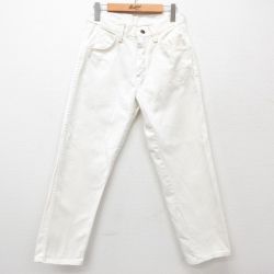 W30★古着 ラスラー ジーンズ メンズ 90年代 90s コットン USA製 白 ホワイト 24nov15 中古 ボトムス ジーパン Gパン ロング パンツ