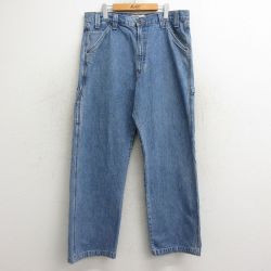 W36★古着 リーバイス Levis ペインター パンツ メンズ シグネチャー コットン 紺 ネイビー デニム 24nov20 中古 ボトムス ロング