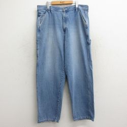 W39★古着 STEVE&BARRYS ペインター パンツ メンズ コットン 紺 ネイビー デニム 24nov21 中古 ボトムス ロング