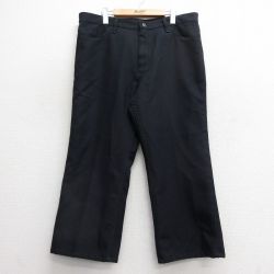 W38★古着 ラングラー Wrangler ランチャー パンツ メンズ 黒 ブラック 24nov25 中古 ボトムス ロング