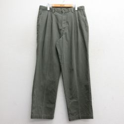 W35★古着 ドッカーズ パンツ メンズ 00年代 00s 緑系 グリーン 24nov25 中古 ボトムス ロング