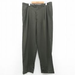 W39★古着 ジバンシー GIVENCHY スラックス パンツ メンズ 90年代 90s ウール USA製 緑 グリーン 24nov27 中古 ボトムス ロング