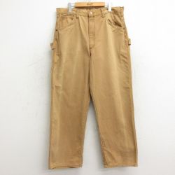 W36★古着 Wear Guard ペインター パンツ メンズ 90年代 90s ダック地 コットン USA製 薄ベージュ系 カーキ 24dec07 中古 ボトムス ロング
