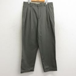 W35★古着 エディーバウアー チノ パンツ チノパン メンズ 00年代 00s コットン 濃緑 グリーン 24dec07 中古 ボトムス ロング