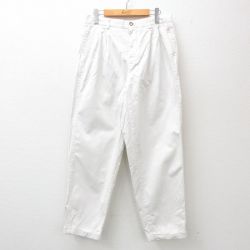 W31★古着 チノ パンツ チノパン メンズ 90年代 90s コットン 白 ホワイト 24dec07 中古 ボトムス ロング